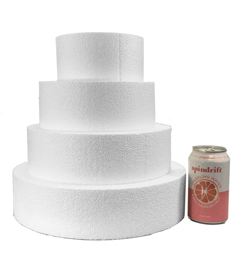 Load image into Gallery viewer, Round 3&quot; Foam Dummy Cakes Set by 6&quot;, 8&quot;, 10&quot;, 12&quot; (Set of 4 )
