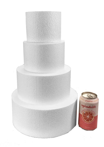 Round 4" Foam Dummy Cakes Set by 4", 6", 8", 10" (Set of 4 )