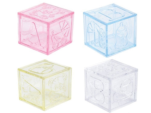 Load image into Gallery viewer, 2&quot; Plastic BABY BLOCKS Favor Box (12 Pcs)
