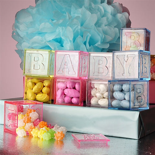 Load image into Gallery viewer, 2&quot; Plastic BABY BLOCKS Favor Box (12 Pcs)
