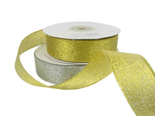 7/8" Metallic Taffeta Ribbon (25 Yds)