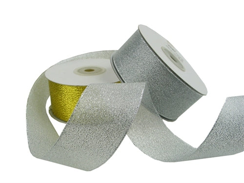 Load image into Gallery viewer, 1.5&quot; Metallic Taffeta Ribbon (25 Yds)
