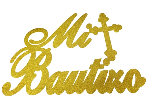 Load image into Gallery viewer, 24&quot; LARGE Mi Bautizo Foam Sign Gold/Silver (1 Pc)
