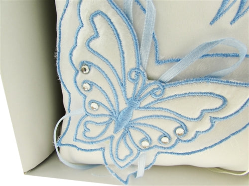 Load image into Gallery viewer, Premium Wedding Tiara &amp; Ring Pillow - Butterfly Design (1 Pc)
