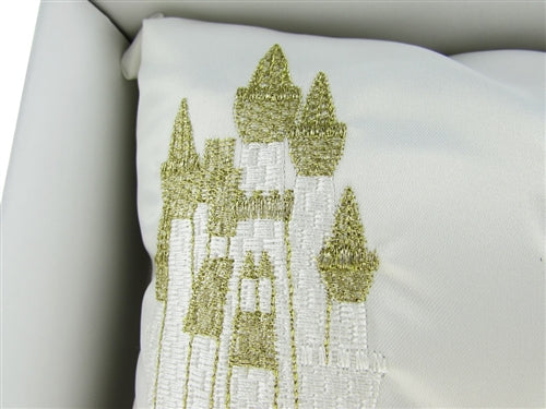 Load image into Gallery viewer, Premium - &quot;WEDDING&quot; - Tiara &amp; Ring Pillow - Cinderella Design (1 Pc)
