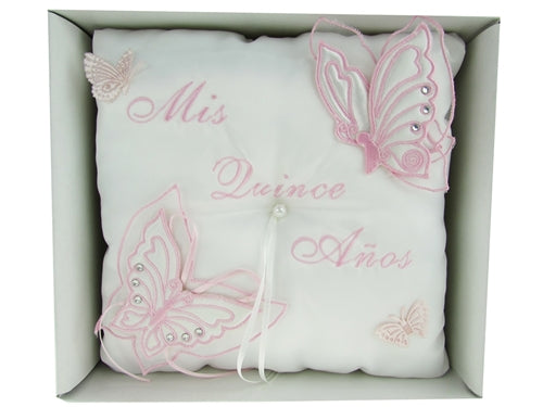 Load image into Gallery viewer, Premium MIS QUINCE ANOS Tiara Pillow - Butterfly Design (1 Pc)
