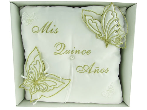 Load image into Gallery viewer, Premium MIS QUINCE ANOS Tiara Pillow - Butterfly Design (1 Pc)
