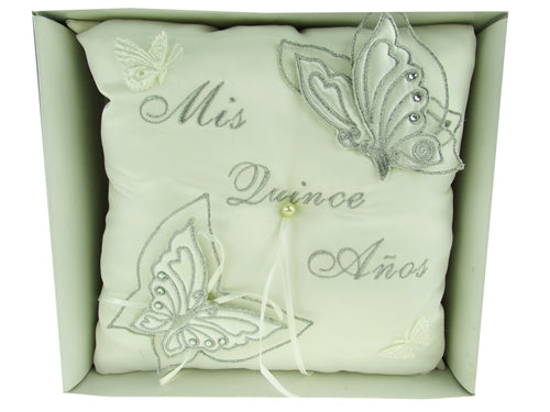 Load image into Gallery viewer, Premium MIS QUINCE ANOS Tiara Pillow - Butterfly Design (1 Pc)
