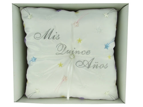 Premium - "MIS QUINCE ANOS" - Tiara & Ring Pillow - Stars Design (1 Pc)