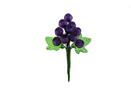 Acrylic Grapes on Stem - Small (24 Pcs)