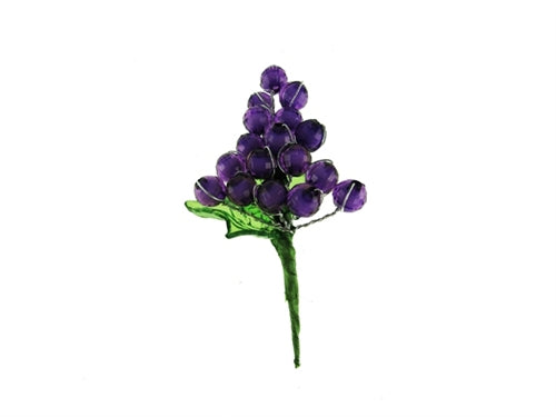 Acrylic Grapes on Stem - Medium (12 Pcs)