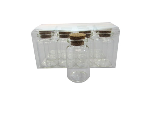 2" Glass Bottle Vial w/ Cork (12 Pcs)