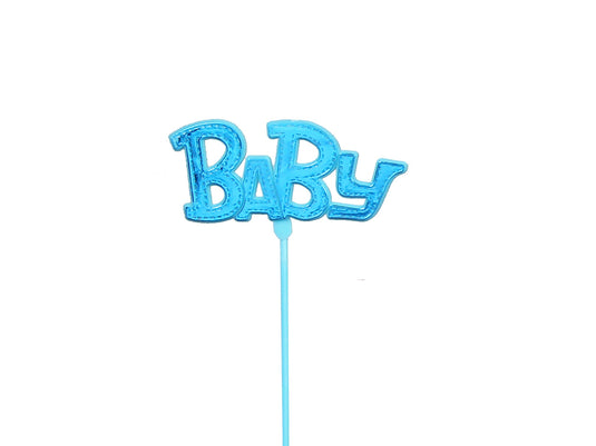 Letrero de palo de 4" "It's A Boy/It's A Girl" (9" de largo con palo) (12)