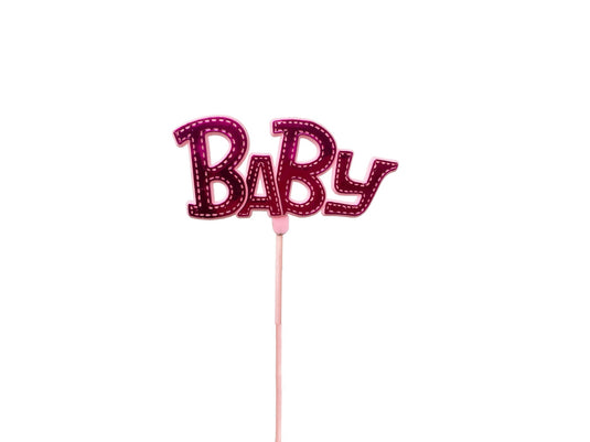 Letrero de palo de 4" "It's A Boy/It's A Girl" (9" de largo con palo) (12)