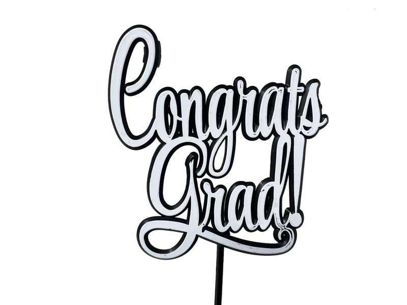 Load image into Gallery viewer, 3.25&quot; Congrats Grad Stick Signs (12 Pcs)
