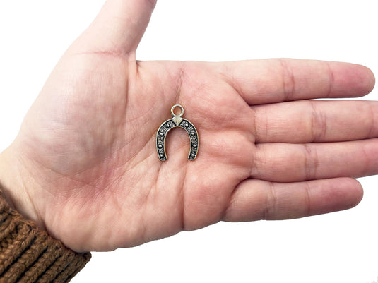 3/4" Horseshoe Metal Charm (30 Pcs)