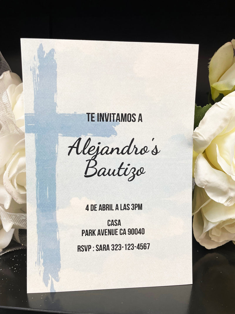 Load image into Gallery viewer, 5&quot;x7&quot; Personalized Baptism Invitations (8 Invitations)
