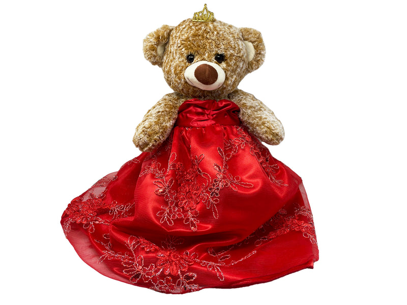 Load image into Gallery viewer, 15&quot; Quinceanera Last Doll Bear ( 1 Bear) - Ribbon Lace Mesh Dress
