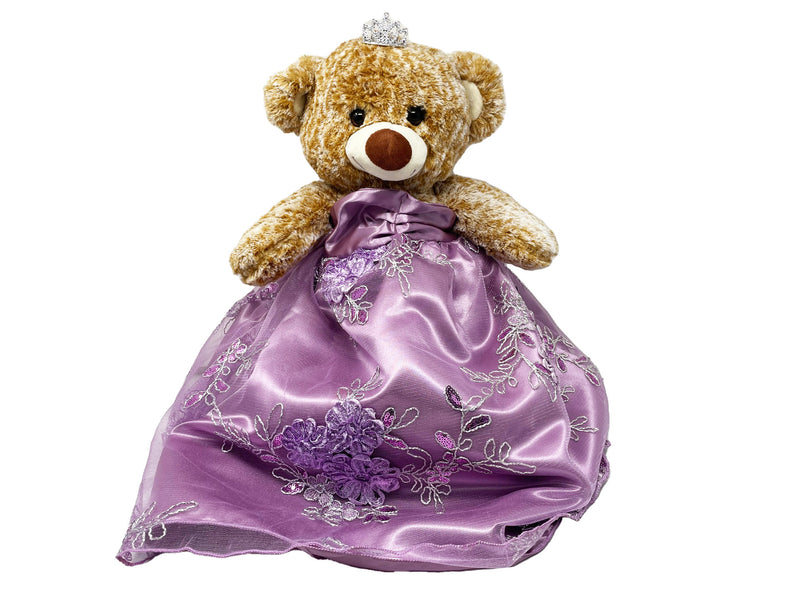 Load image into Gallery viewer, 15&quot; Quinceanera Last Doll Bear ( 1 Bear) - Ribbon Lace Mesh Dress
