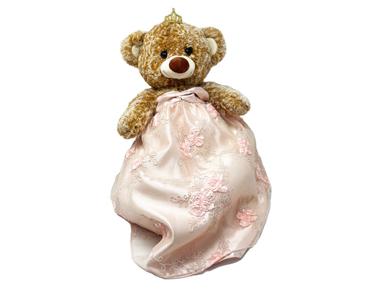 15" Quinceanera Last Doll Bear - Baby Rose Dress