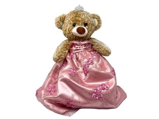 15" Quinceanera Last Doll Bear - Baby Rose Dress