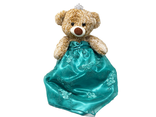 15" Quinceanera Last Doll Bear - Baby Rose Dress