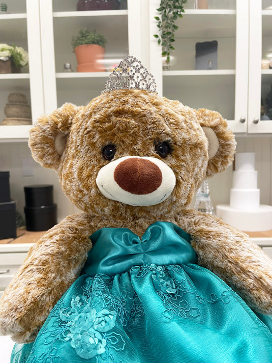 15" Quinceanera Last Doll Bear - Baby Rose Dress