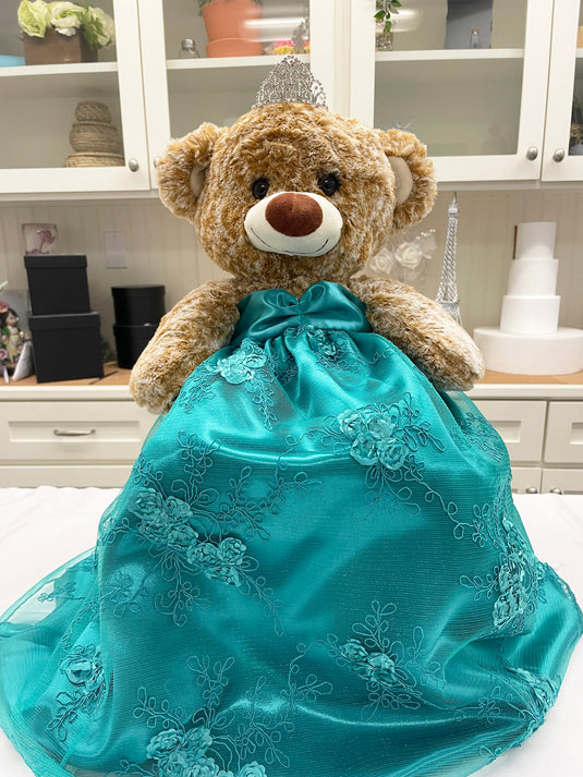 15" Quinceanera Last Doll Bear - Baby Rose Dress