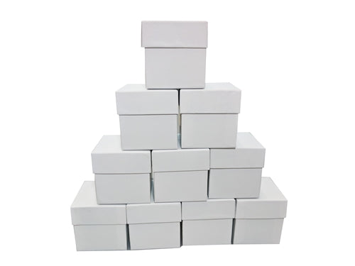 Cajas de regalo de joyería blancas lisas de 3