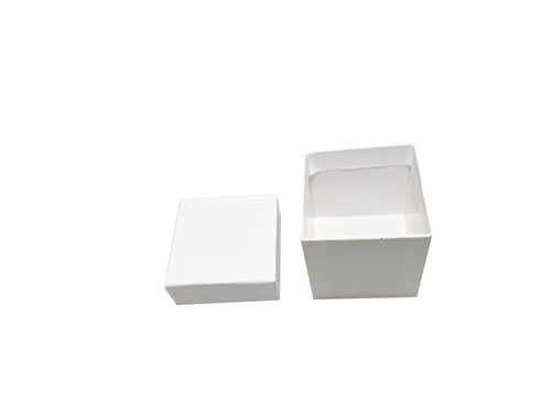 3" Plain White Jewelry Gift Favor Boxes - White (12 Pcs)