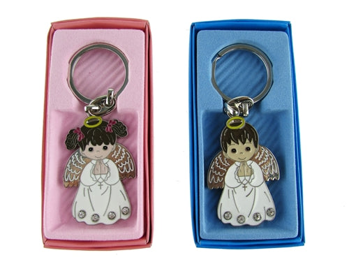 Load image into Gallery viewer, Solid Metal Keychain Favors - Angels Design #1 (With Gift Box) (12 Pcs)
