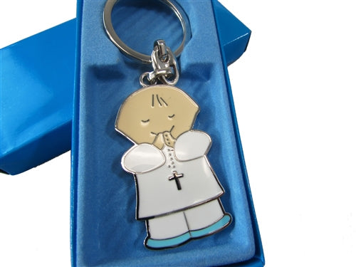 CLEARANCE - Solid Metal Keychain Favors - Angels Design #1376 (With Gift Box) (12 Pcs)