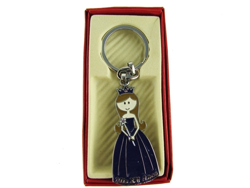 CLEARANCE - Solid Metal Keychain Favors - Quinceanera Design 