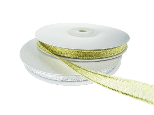 Load image into Gallery viewer, 1/4&quot; Metallic Taffeta Ribbon (25 Yds)
