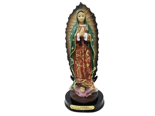 8" Guadalupe on Wood Base - Luciana Series (1 Pc)