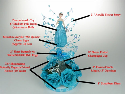 Centro de mesa para Quinceañera #065