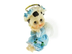 3" Poly Resin Angel Favors w/ Feathered Wings (12 Pcs)