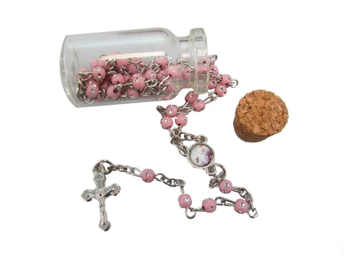 Load image into Gallery viewer, 1.75&quot; Holy Water Bottle Baptism Rosaries (12 Pcs)
