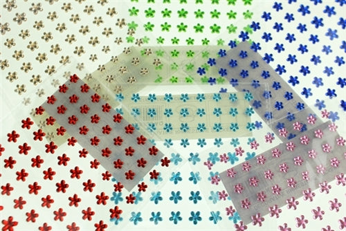 CLEARANCE - Acrylic "BLING" STAR FLOWER Bead Stickers (1 Set)