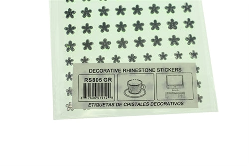 CLEARANCE - Acrylic "BLING" STAR FLOWER Bead Stickers (1 Set)