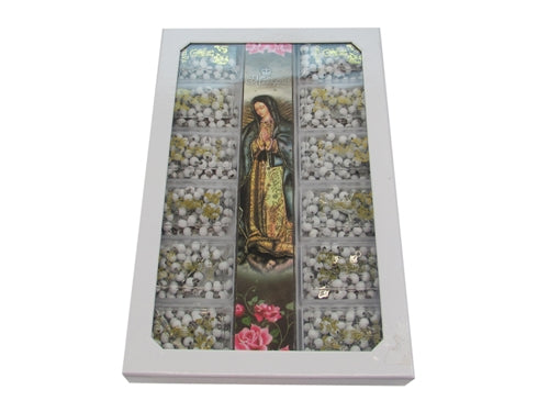 Load image into Gallery viewer, Rosary Set - Fatima Favor Box - Virgin de Guadalupe Rosary (12 Pcs)
