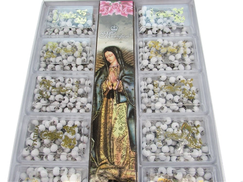 Load image into Gallery viewer, Rosary Set - Fatima Favor Box - Virgin de Guadalupe Rosary (12 Pcs)
