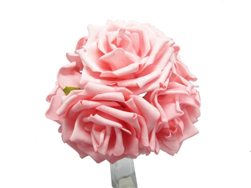 Load image into Gallery viewer, 12&quot; Foam Rose Flower Bouquet - 6 Heads (1 Pc)
