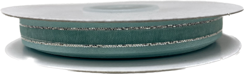Load image into Gallery viewer, 3/8&quot; Sheer Organza Ribbon w/ Satin &amp; Metallic Edges (25 Yds)
