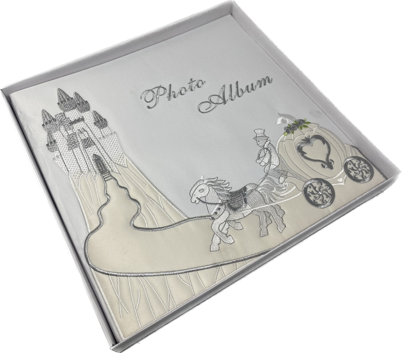 Load image into Gallery viewer, Premium Satin Embroidered -&quot;Photo Album&quot;- Cinderella Design (1 Pc)
