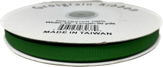 Cinta de grosgrain lisa de 3/8" (50 yardas)
