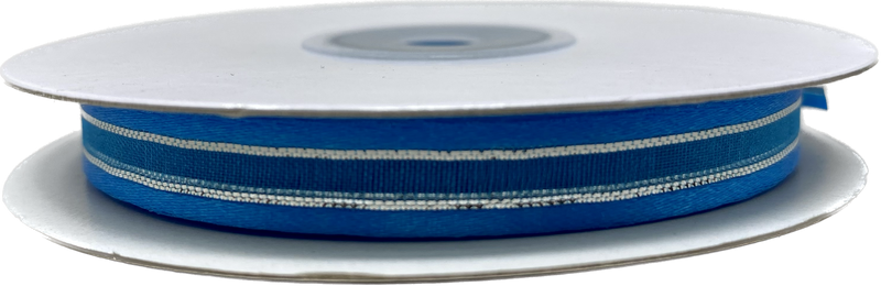 Load image into Gallery viewer, 3/8&quot; Sheer Organza Ribbon w/ Satin &amp; Metallic Edges (25 Yds)
