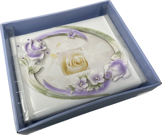 Premium Quinceanera Roses PICTURE FRAME Guest Book (Spanish) (1 Set)