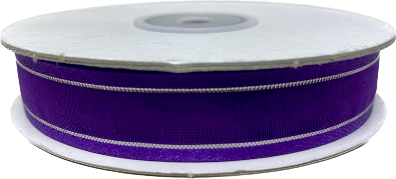 Load image into Gallery viewer, 5/8&quot; Sheer Organza Ribbon w/ Satin &amp; Metallic Edges (25 Yds)

