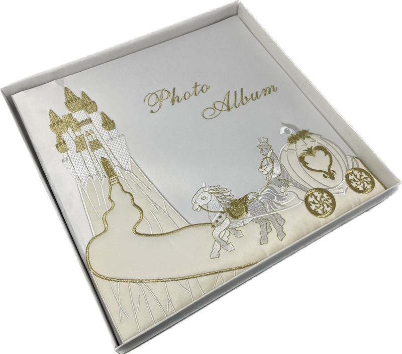 Load image into Gallery viewer, Premium Satin Embroidered -&quot;Photo Album&quot;- Cinderella Design (1 Pc)
